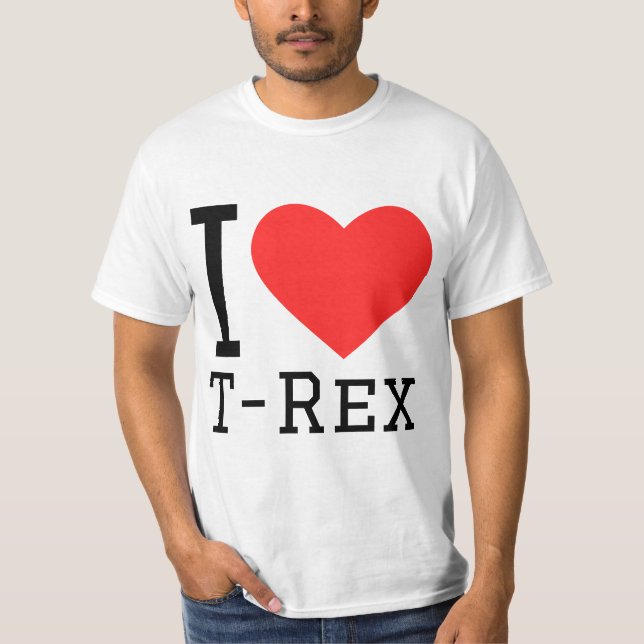 T-shirt J'adore T rex  (Devant)