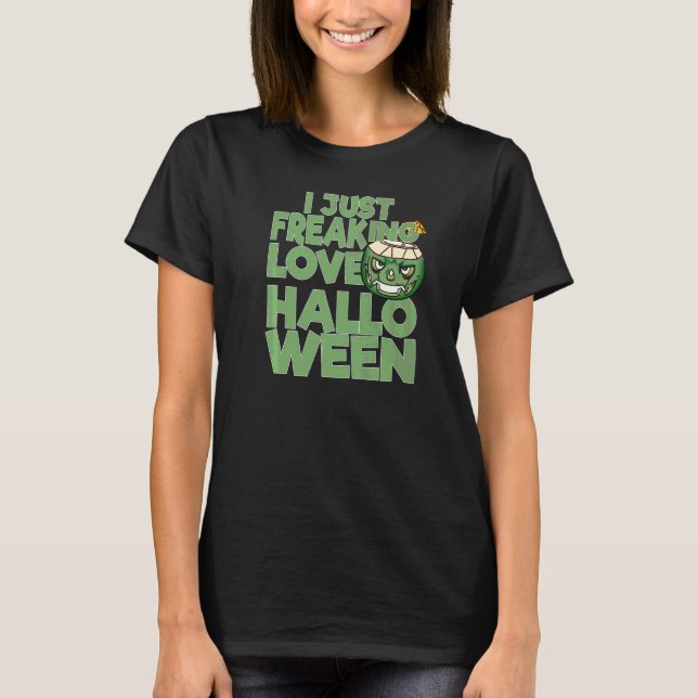 T-shirt J'adore tout simplement Halloween  Citrouille coco (Devant)