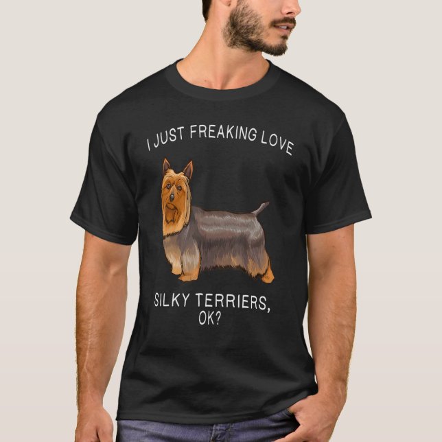T-shirt J'adore tout simplement le Silky Terrier ok chien (Devant)