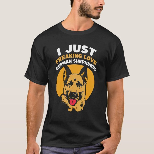 T-shirt J'adore tout simplement les bergers allemands (Devant)