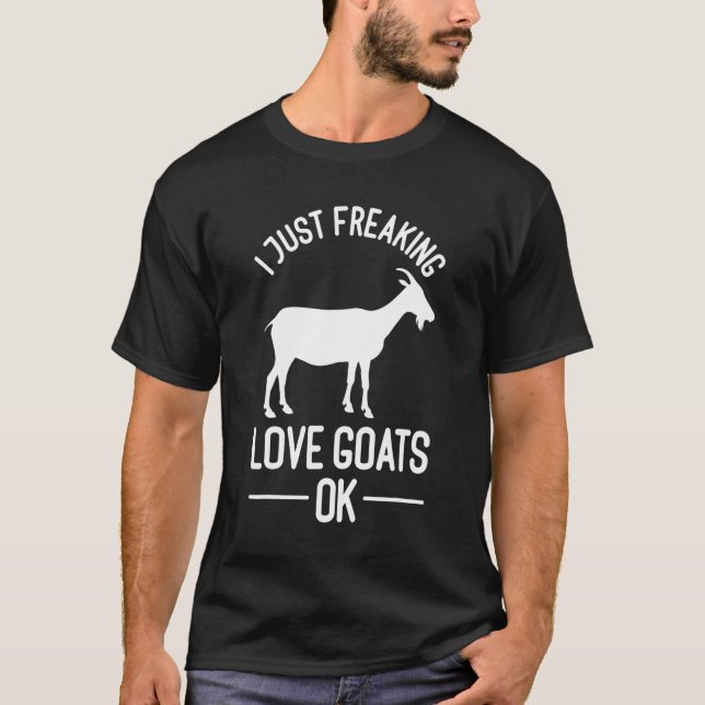 T-shirt J'adore tout simplement les chèvres  Éleveur de ch (Devant)