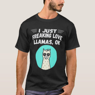 T-shirt J'adore tout simplement les lamas Ok Drôle de nouv