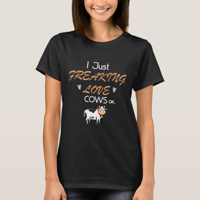 T-shirt J'adore tout simplement les vaches (Devant)