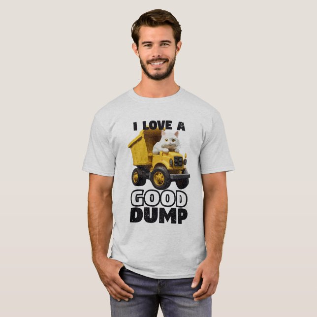 T-shirt J'adore une bonne décharge, Construction Papa (Devant entier)