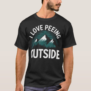 T-shirt J'adore uriner à l'extérieur des montagnes