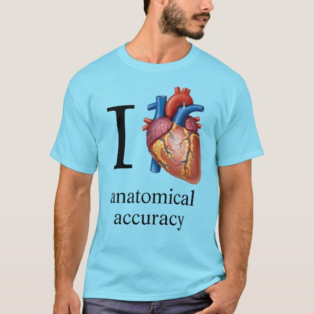 T-shirt J'adore {vrai cœur] Précision Anatomique - Amélior (Devant)