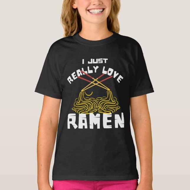 T-shirt J'ADORE VRAIMENT LES RAMEN (Devant)