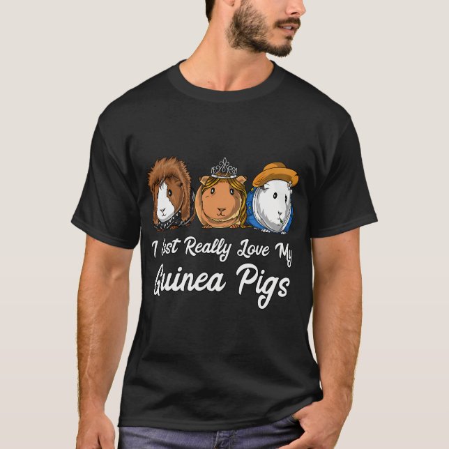 T-shirt J'adore vraiment mes cochons d'Inde (Devant)