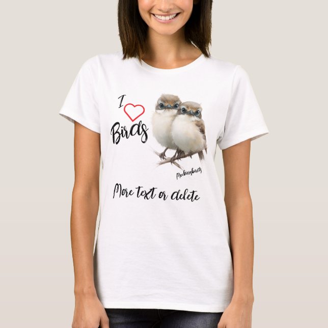 T-shirt J'adore Whimsical Mockingbird Babies (Devant)