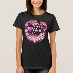 T-shirt J'adore Yuri   Esthétique Anime Filles Kawaii 
