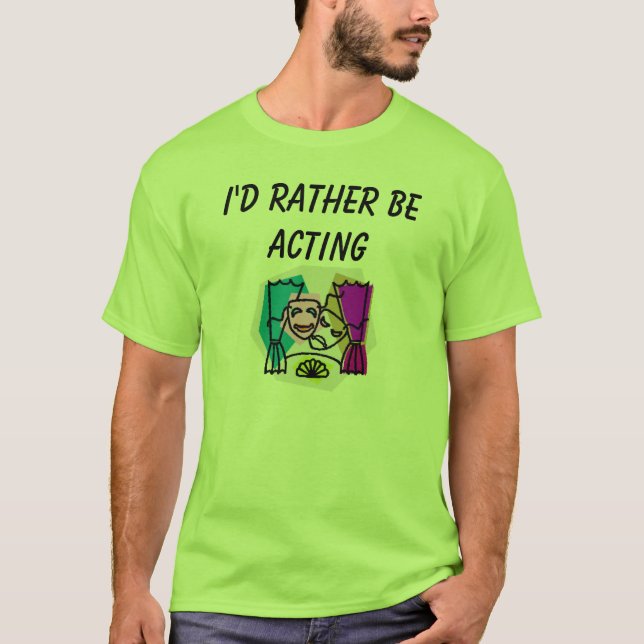T-shirt J'AGIRAIS plutôt avec KBP et dos de site Web (Devant)