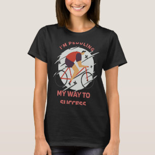 T-shirt J'agite mon chemin vers le succès Retro Vélo Prese
