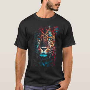 T-shirt Jaguar Abstrait Chat coloré Tee - shirts graphique