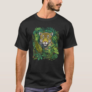 T-shirt Jaguar Dans La Jungle Gros Chat Imprimer Graphique