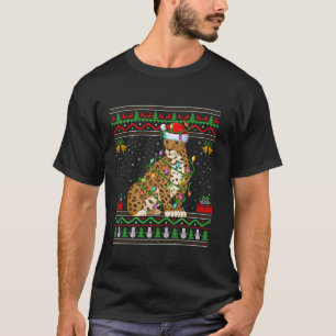 T-shirt Jaguar Feux de Noël Père Noël laide doux Noël