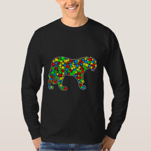 T-shirt Jaguar Funny Puzzle Animaux Sensibilisation sur l'