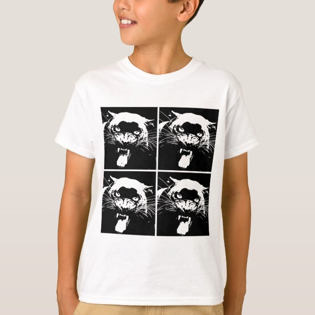 T-shirt Jaguar noir et blanc (Devant)