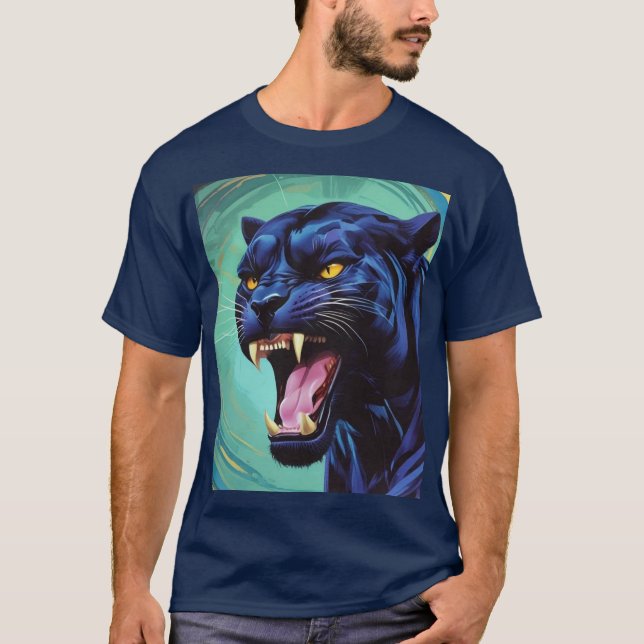 T-shirt Jaguar - Panthère noire (Devant)
