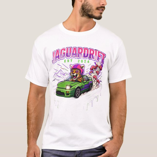 T-shirt jaguar voiture de ride (Devant)