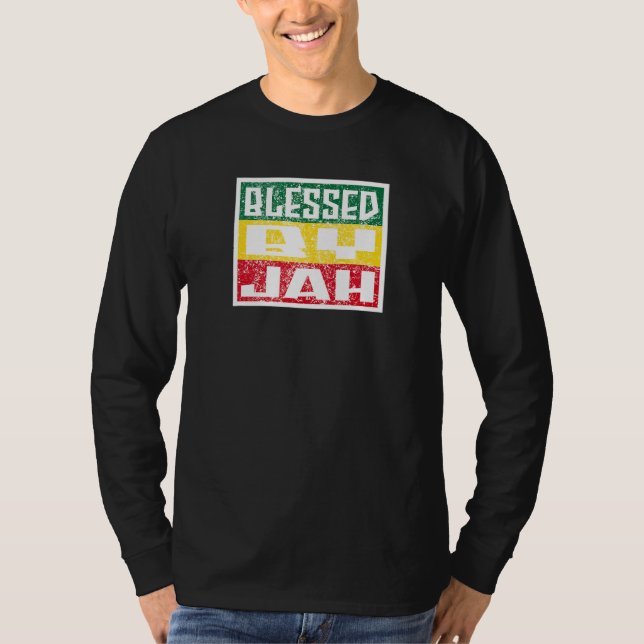T-shirt Jah Bless Rasta Raggae Ragga Roots God Rasta (Devant)