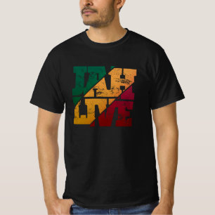 T-shirt Jah Live Rasta Couleurs Reggae Perdu
