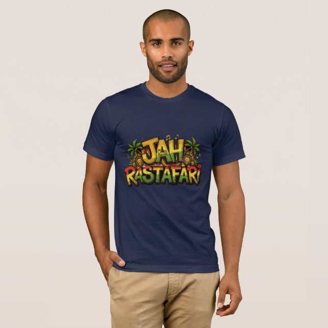 T-shirt Jah Rastafari Reggae (Devant entier)