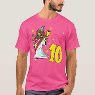 T-shirt J'ai 10 ans avec Jésus anniversaire de enfant 10 a