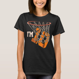 T-shirt J'ai 10 ans de basket-ball thème fête d'anniversai