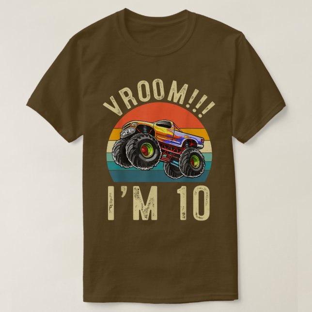 T-shirt J'ai 10 ans Vroom 10e anniversaire Fête Camion C (Design devant)
