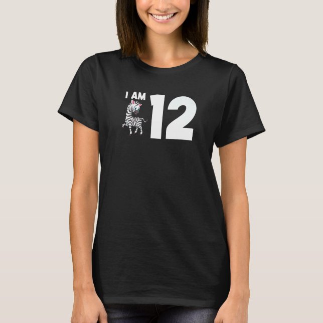T-shirt J'Ai 12 Ans Zebra 12 (Devant)
