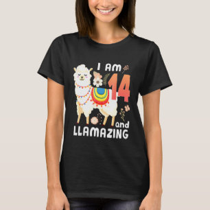 T-shirt J'Ai 14 Ans Et Llama Llamazing 14ème Anniversaire
