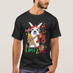 T-shirt J'ai 15 ans et Llamazing 15e paresseux lama D