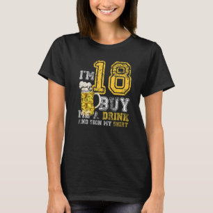 T-shirt J'ai 18 ans Acheter Un Verre Anniversaire Annivers