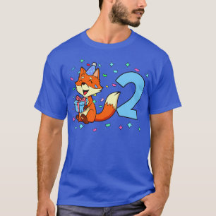 T-shirt J'ai 2 ans avec le renard garçon anniversaire 2 an