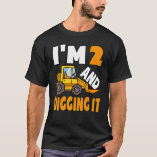 T-shirt J'ai 2 ans et creuser ça Être 2 garçons 2e Anniver