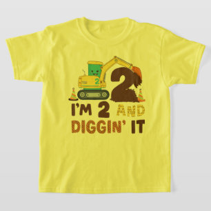 T-shirt J'ai 2 ans et Diggin' It Anniversaire Graphic