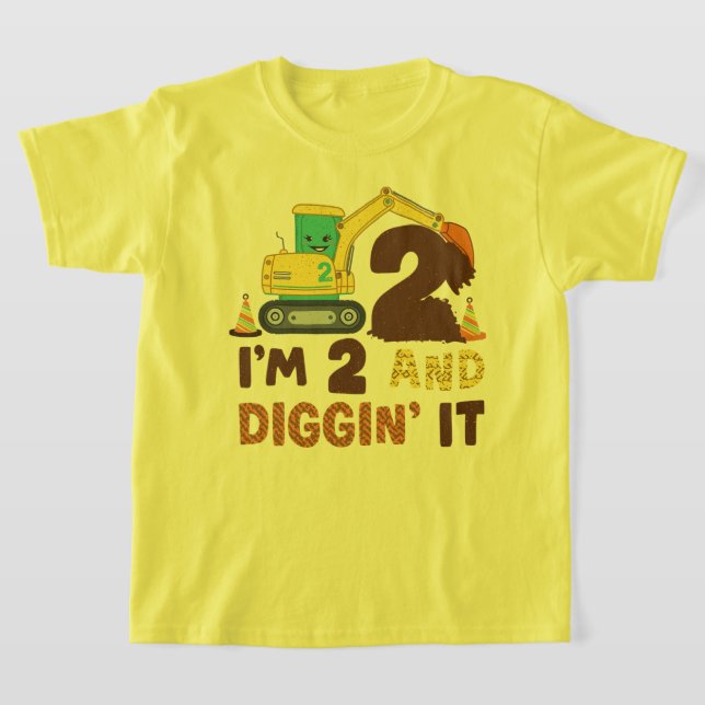 T-shirt J'ai 2 ans et Diggin' It Anniversaire Graphic (Poser)