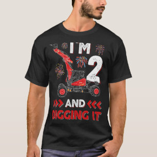 T-shirt J'ai 2 ans et je le creuse Toddler 2e Anniversaire