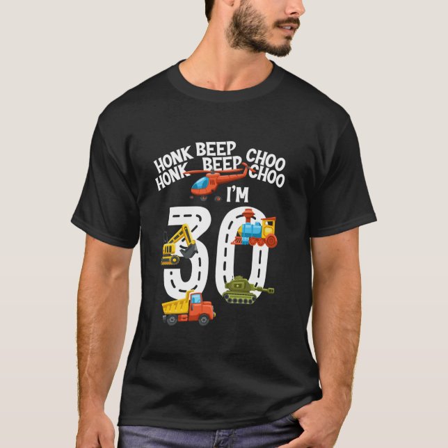 T-shirt J'ai 30e anniversaire Camions Cool de plus de 30 a (Devant)