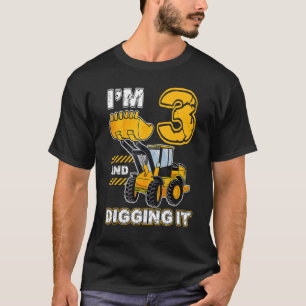 T-shirt J'ai 3 ans et creuser ça drôle 3ème anniversaire E