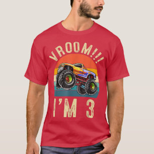 T-shirt J'ai 3 ans Vroom 3e anniversaire voiture de fête
