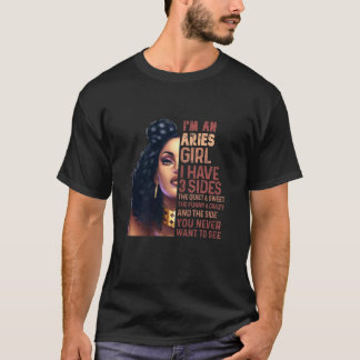 T-shirt J'Ai 3 Side Aries Girl Cool Zodiac Astrologie Sta
