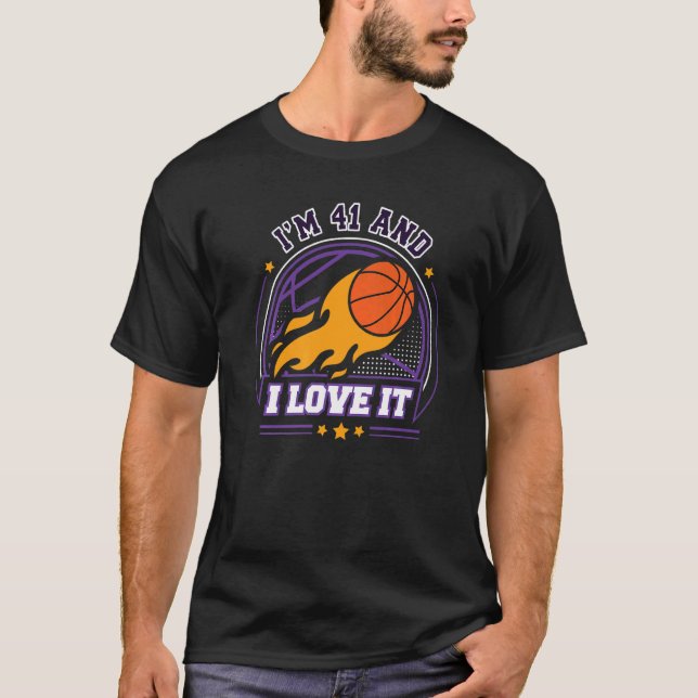 T-shirt J'ai 41 ans et j'aime le basket-ball 41e anniversa (Devant)