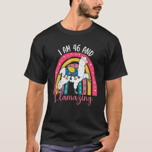 T-shirt J'Ai 46 Ans Et Llamazing Alpaca Llama 46ᵉ