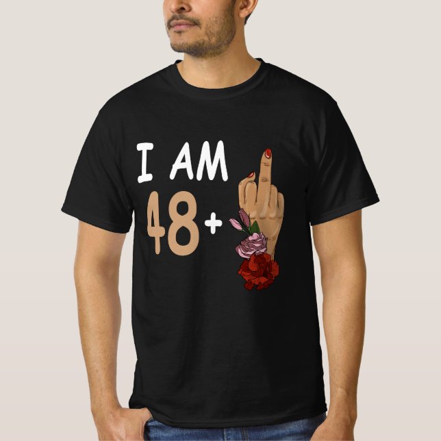T-shirt J'Ai 48 Plus 1 Mid Doigt Pour Un 49E Anniversaire  (Devant)