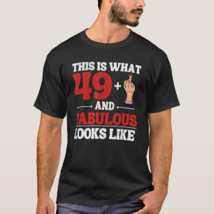 T-shirt J'ai 49 ans plus 1 majeur pour un 50e anniversaire
