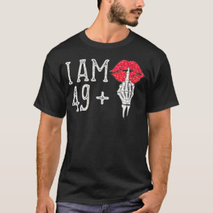 T-shirt J'Ai 49 Plus 1 Crâne À Doigt Moyen Drôle 50E Naiss
