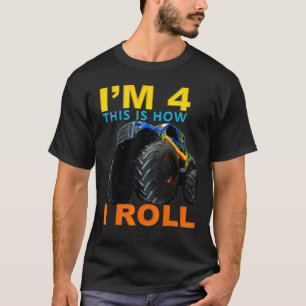 T-shirt J'ai 4 ans C'est comme ça que je roule Monster Tru