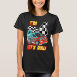 T-shirt J'ai 4 Let's Roll Race Car 4th Birthday Boys Kids<br><div class="desc">J'ai 4 Roll Race Car 4th Birthday Boys Kids 4 Year old</div>