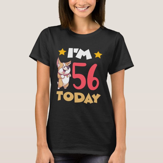 T-shirt J'ai 56 ans aujourd'hui (Devant)